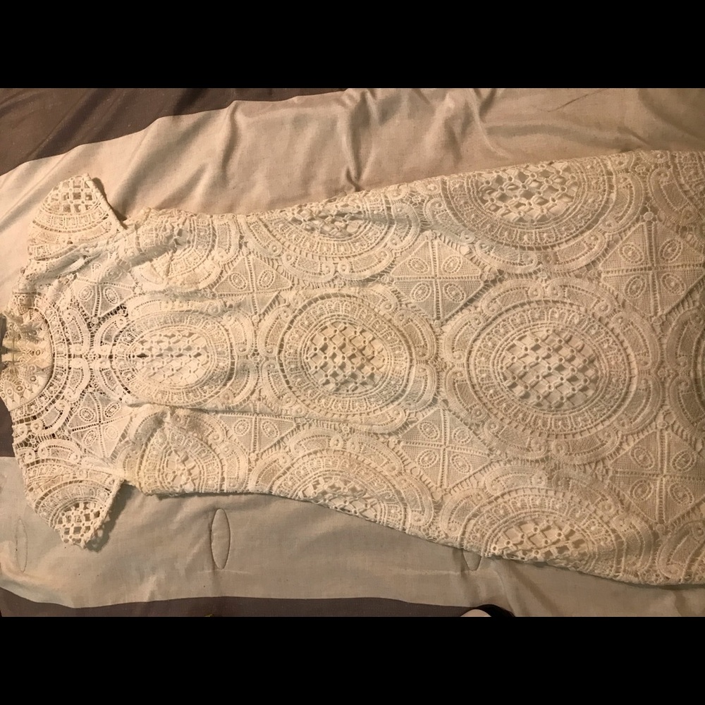 white lace dress
